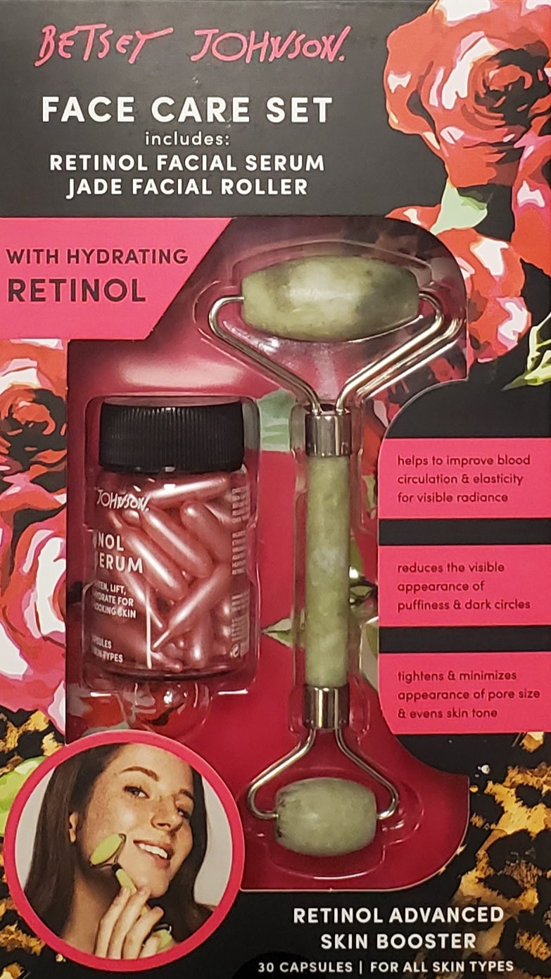 Betsey Johnson Face Care Set with Jade Facial Roller