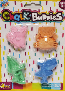 4 PIECE CHALK SHAPES or Chalk Buddies