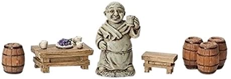 Monk Gardens 5 Piece Set Figurines Friar Tuck mini figures