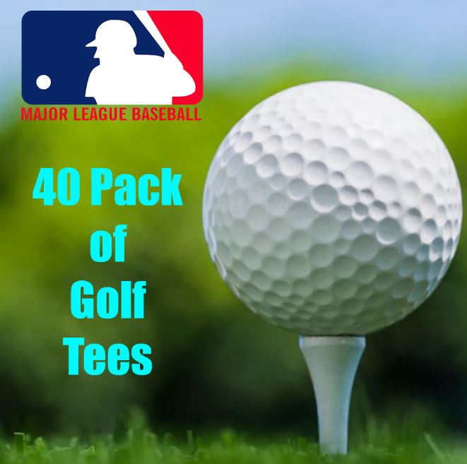 LS- Team Golf MLB 2-3/4" Golf Tees, 40 Pack, Regulation Size (Choose Your Team)