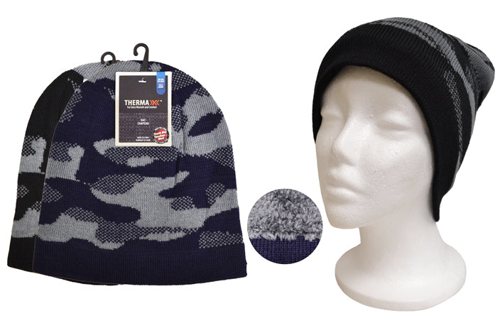 WINTER HAT WITH FURRY LINING (CAMO) (BEANIE)