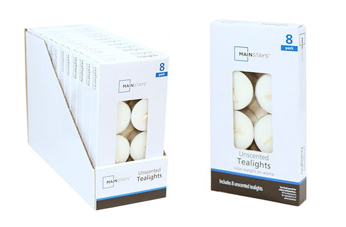 TEALIGHT CANDLES (8 PK)