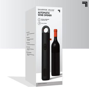 SHARPER IMAGE Automatic Wine Bottle Opener Included Foil Cutter, Battery Operated