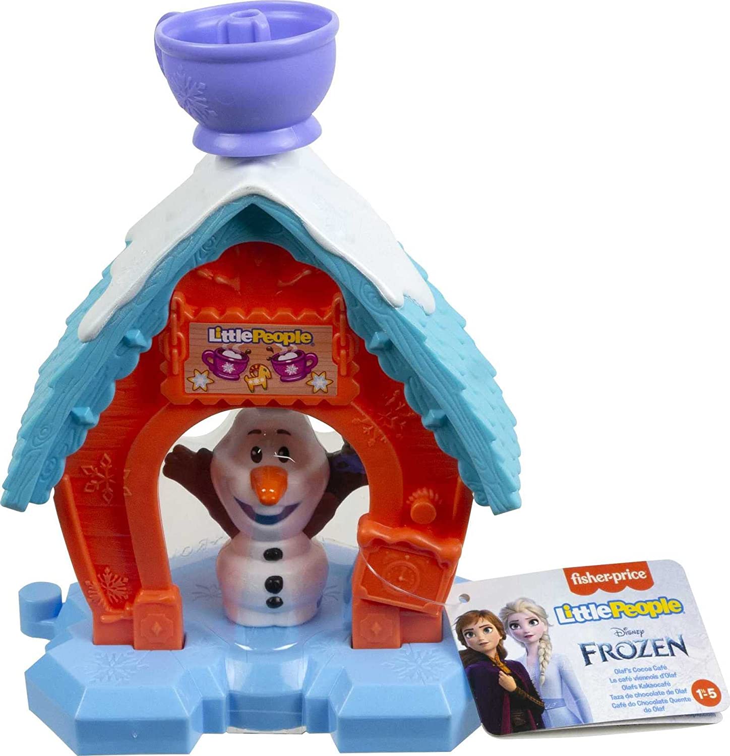 Disney Frozen Snowflake Village Little People Toddler Playset with Anna  Elsa & Olaf Figures 