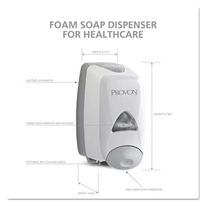 LS - PROVON FMX-12 Push-Style Foam Soap Dispenser, Dove Grey, for 1250 mL PROVON FMX-12 Foam Soap