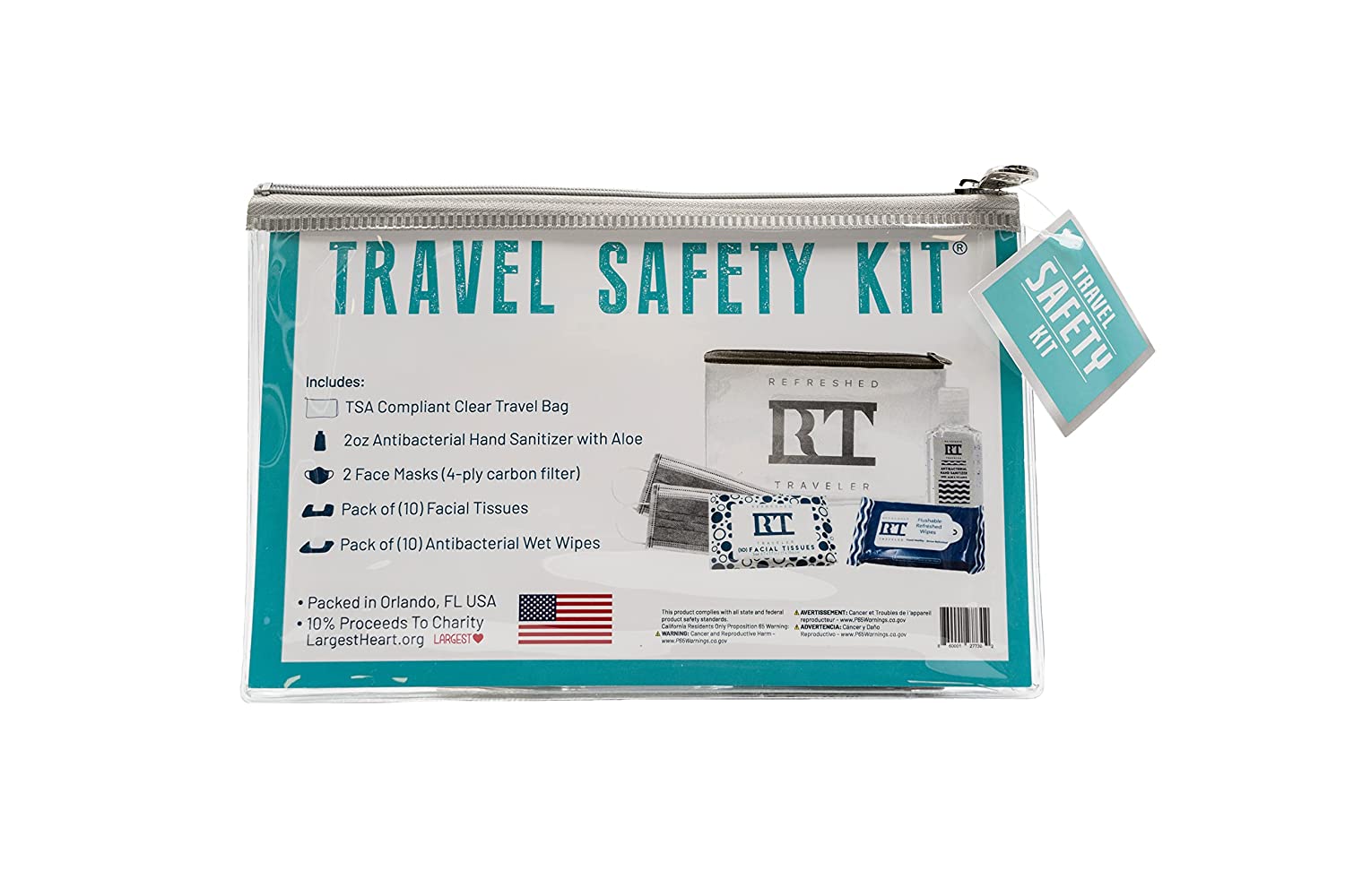 Refreshed Traveler Travel Safety Kit | TSA-Compliant