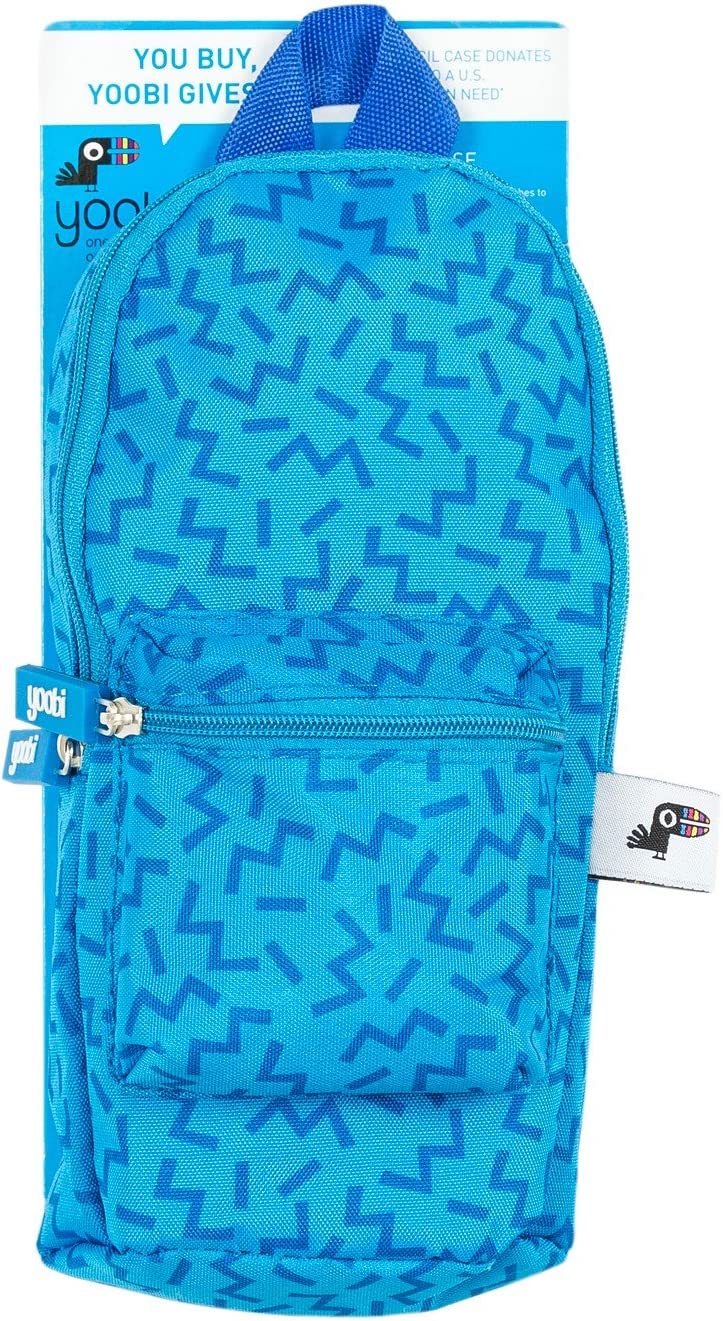 LS - Yoobi - Mini Backpack Pencil Case - Blue Stripe Blue Stripe