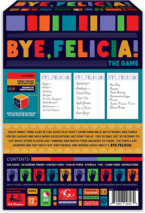 Big G Creative: Bye, Felicia! Party Game, The Fast-Paced Board Game with a Goodbye Diss
