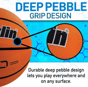 Franklin Sports Grip-Rite Indoor + Outdoor Rubber Basketballs - Official Size 29.5"