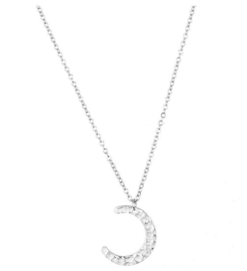 Simple Tiny Necklace for Women Moon Pendant silver or gold
