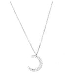 Simple Tiny Necklace for Women Moon Pendant silver or gold