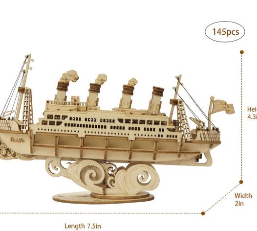 3D Wooden Puzzle: Cruise Ship