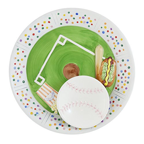 Baseball Chip & Dip Glass bowl