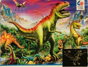Ceaco 100 Piece Dinosaur Puzzle, Glow in The Dark -Made in the USA - (Various Designs)