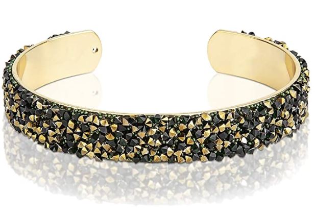 UNE DOUCE Rhinestone Bangle Bracelet for Women (Choose Your Color)