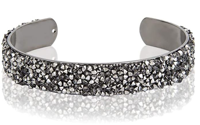 UNE DOUCE Rhinestone Bangle Bracelet for Women (Choose Your Color)