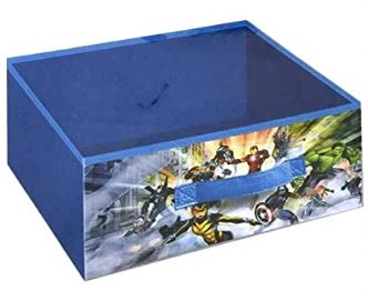Marvel Avengers Spiderman Children's Collapsible Storage Toy Box with Handle (Small, Avengers)