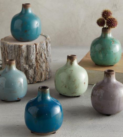 Mini Vase 4" x 3.5" (Choose Your Color)