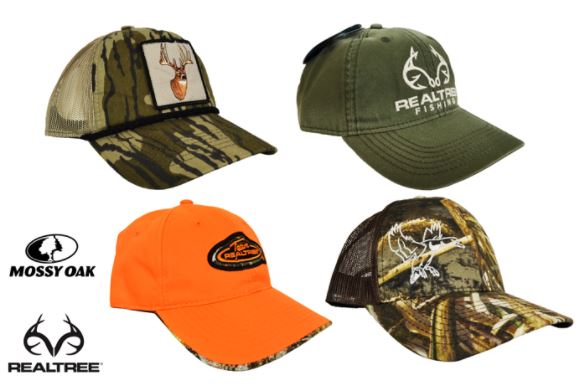 REAL TREE AND MOSSY OAK HATS