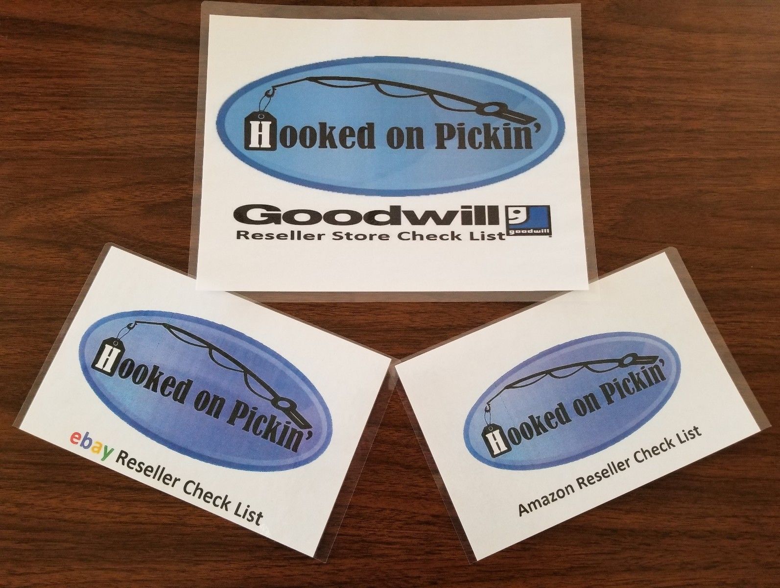 Hooked on Pickin' Reseller Program DIGITAL COPY Amazon, Ebay, Goodwill Checklist Cards