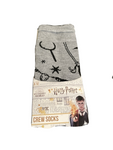 Wizarding World Harry Potter Crew Socks -Grey - unisex fits Women's 8-12