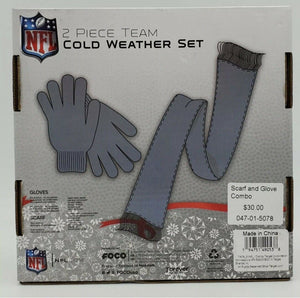 LS - LICENSED NFL TEXANS MEN'S COLD WEATHER SET TEAM GLOVES AND SCARF