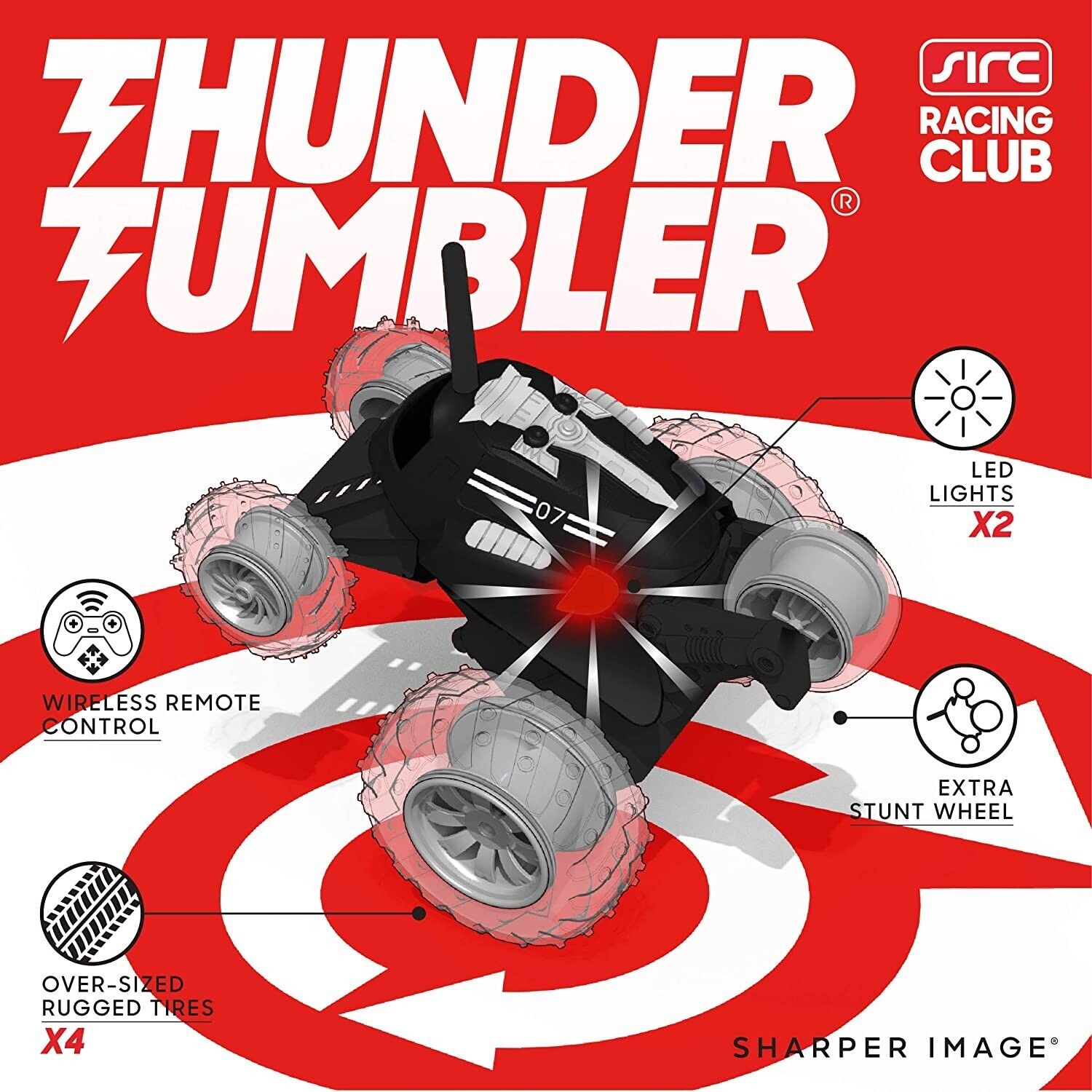 Sharper Image Thunder Tumbler Remote Control Car Spinning Car RC Car