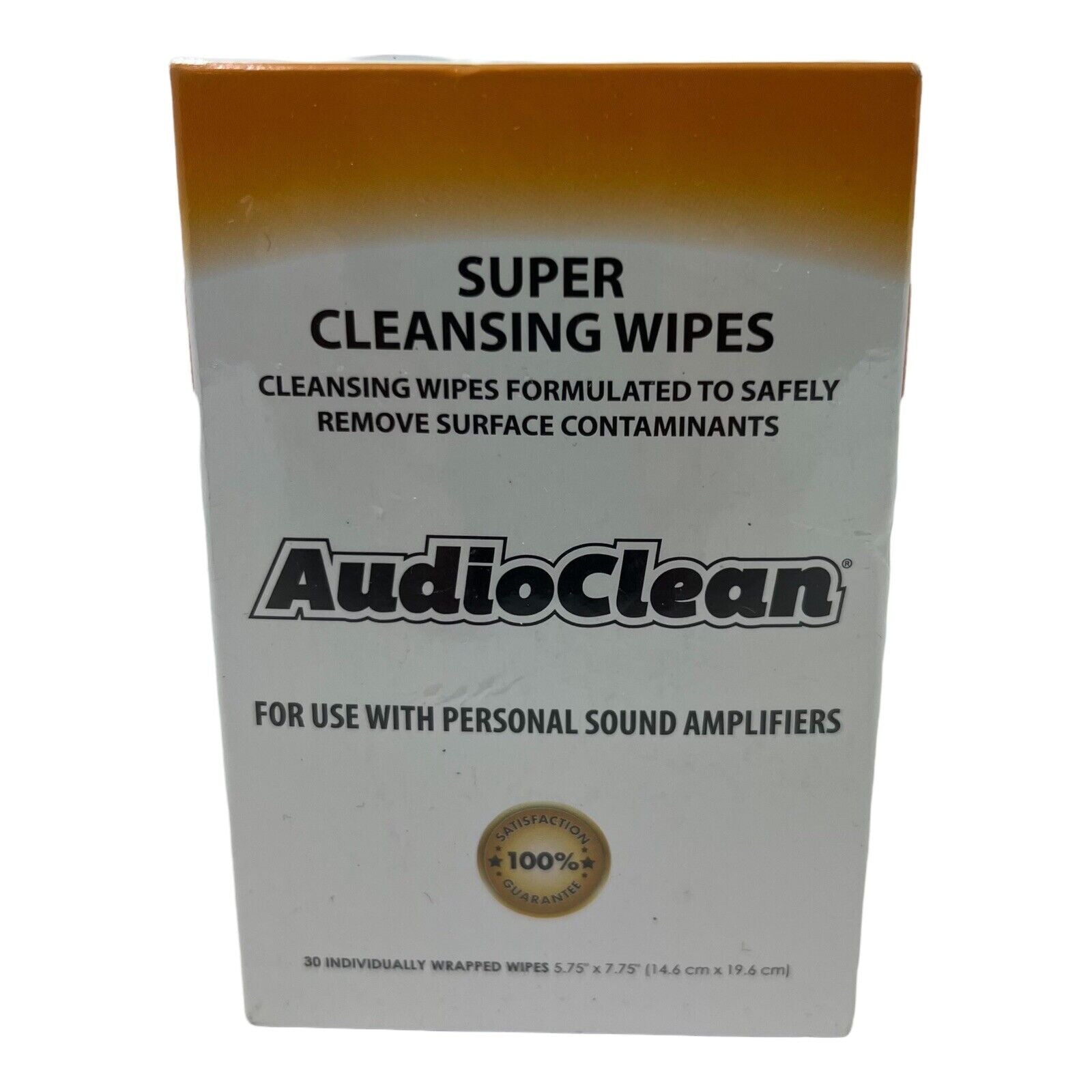 Audio Clean Super Cleansing Wipes for Personal Sound Amplifiers (30 Wipes)