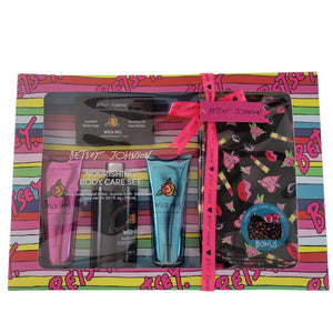 Betsey Johnson Wild Iris 5 Piece Nourishing Body Care Set w/ Carrying Case