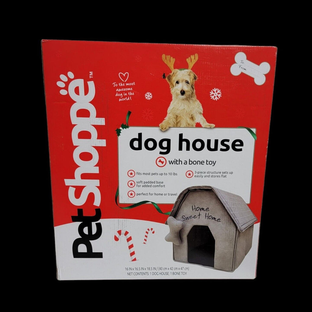 Pet Shoppe Dog House Bone For most Pets Up To 10 lb Padded base Travel Home