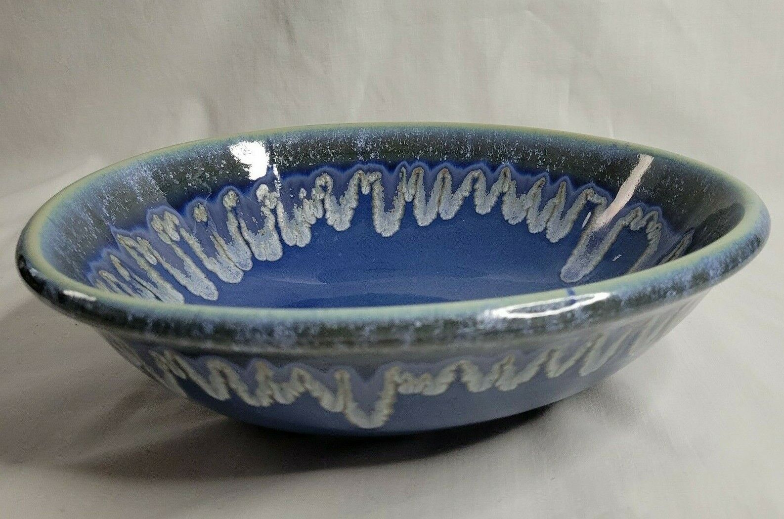 Pennington Ceramic Tear Bowl Mount Fuji Falls 9.75x8.75x3H