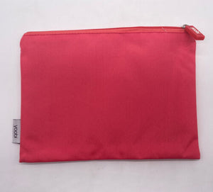 LS - Yoobi Heck Yes Coral Pink Pencil Case Flat Zip Top