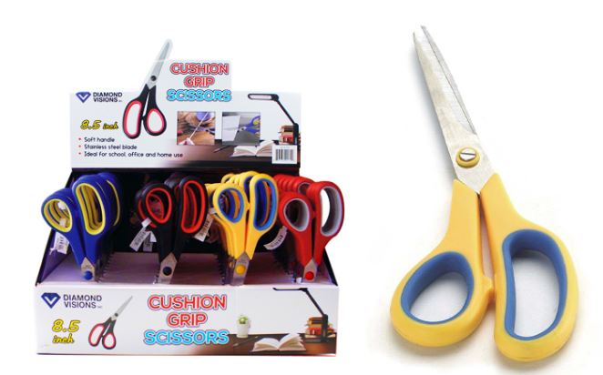 CUSHION GRIP SCISSORS (8.5") (choose your color)