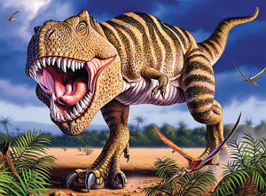 Ceaco 100 Piece Dinosaur Puzzle, Glow in The Dark -Made in the USA - (Various Designs)