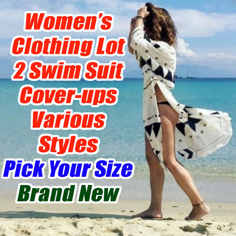 Women's 2 Piece Clothing Lot -2 Swim Suit cover ups - Pick your size - All Brand New